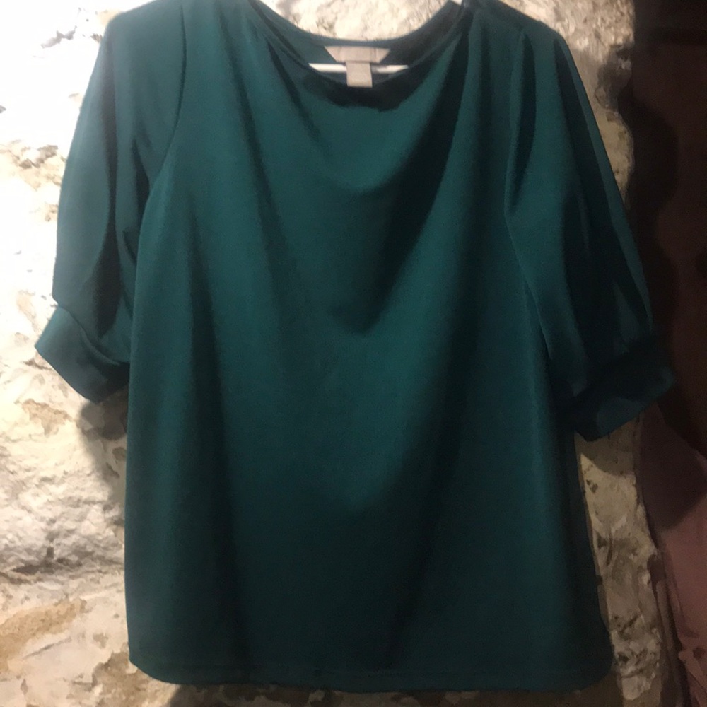 H&M short sleeve top hunter green